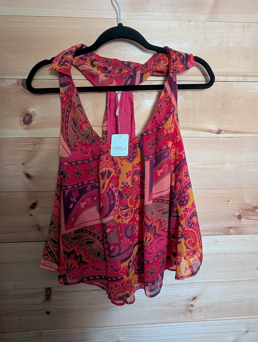 Free People Strawberry Halter Tank Top, Small, NWT, Retail 78 - Picture 2 of 3